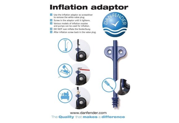 Dan Fender Opblaas adapter + ventiel