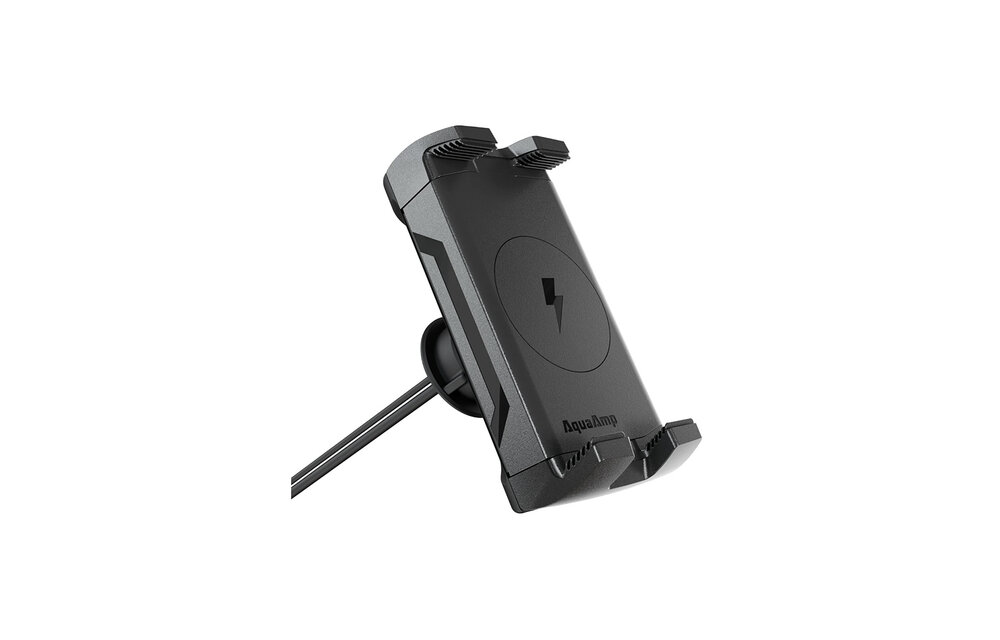 AquaAmp 515-SS Verticale slanke klemhouder, 15W Qi2, standaard magneet