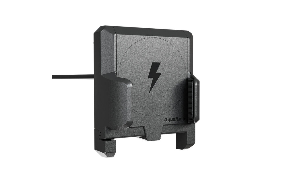 AquaAmp 910 Verticale vlakke klemhouder, 10W Qi, geen magneet