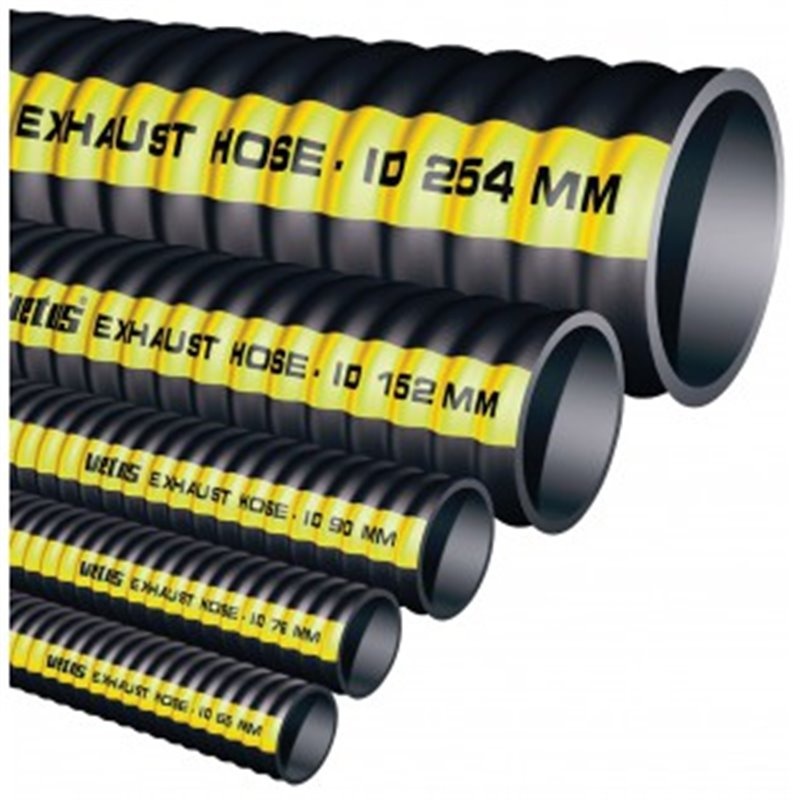 Rubberen uitlaatslang, Ø 203 mm inwendig (8")