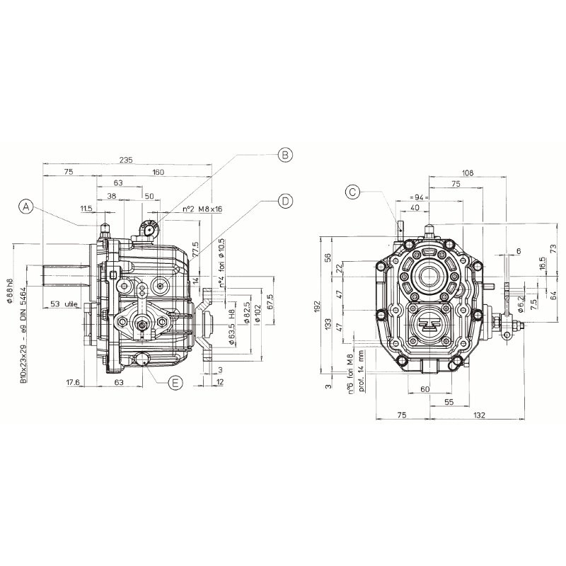 Technodrive TMC 40P Keerkoppeling