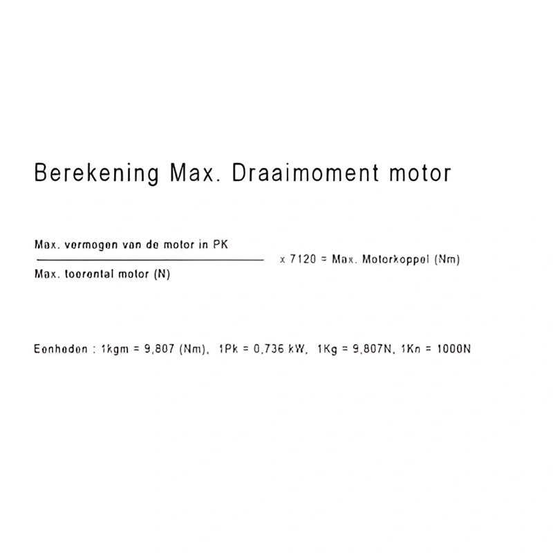 Technodrive mechanische keerkoppeling TMC40P