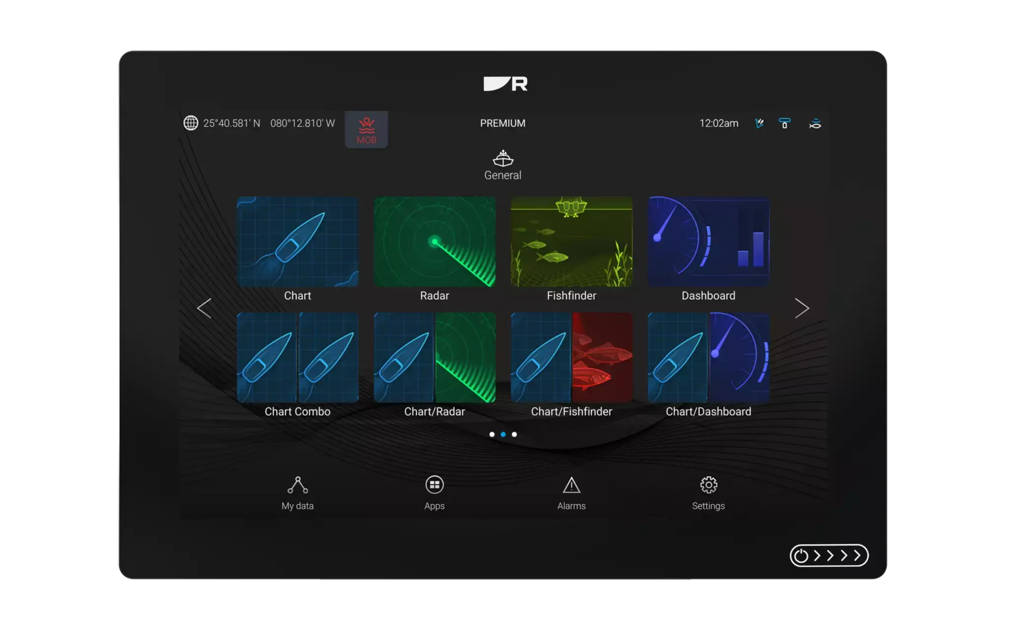 Raymarine AXIOM+12 kaartplotter