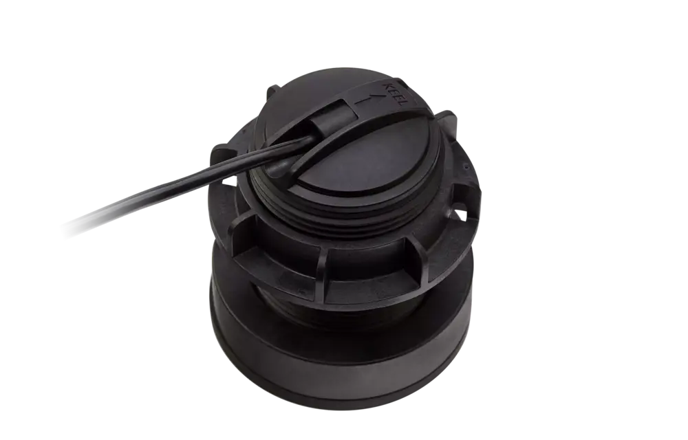 Raymarine CPT-S Kunststof conische HIGH CHIRP transducer, ThruHull, 0°/<5° romphoek. Kabellengte 10mtr