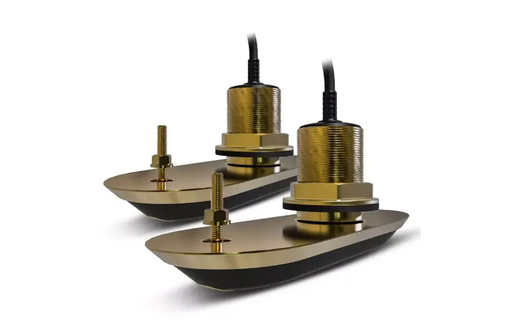 Raymarine Pakket bestaande uit RV220 RealVision 3D bronzen thru-hull tranducers (stuur-en bakboord), (>14°/ <26°), 2x 2mtr, Y-kabel en 8mtr verleng. Directe aansluiting Axiom RV