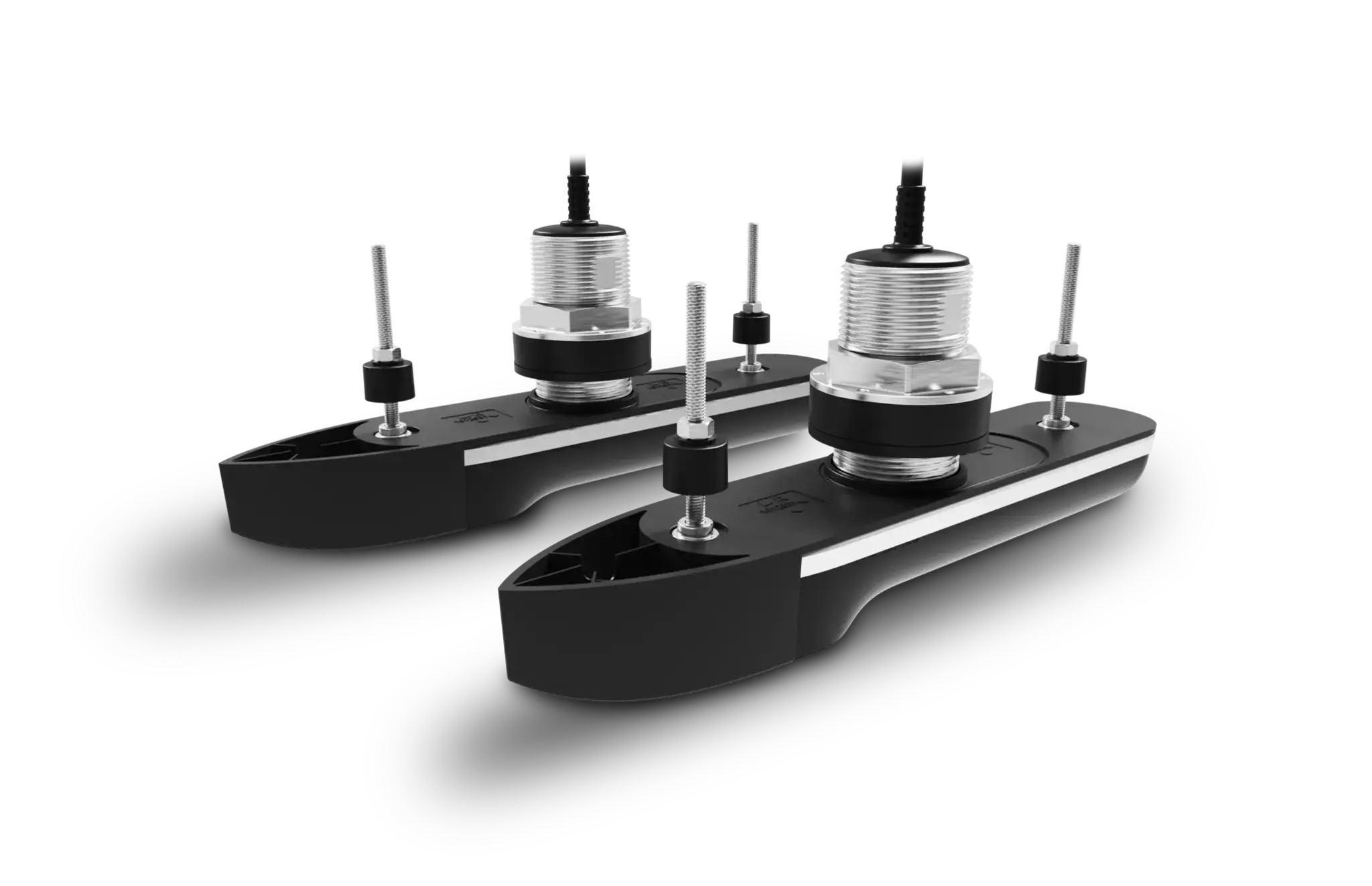 Raymarine PRO-RVM en RVM1600 Pakket bestaande uit RVM420 RealVision 3D RVS thru-hull tranducers (stuur-en bakboord), (>14°/ <26°), 2x 2mtr, Y-kabel en 8mtr verleng. Directe aansluiting AXIOM2