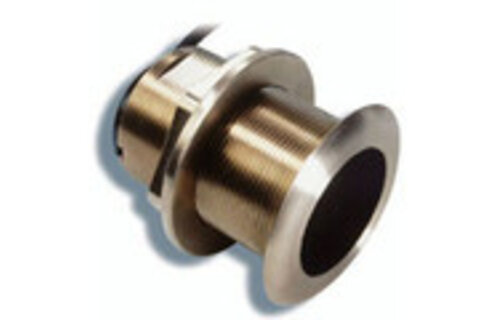 Raymarine B60 Bronzen Low Profile ThruHull diepte transducer, 8-15° hoek. 600W, incl. 9mtr kabel