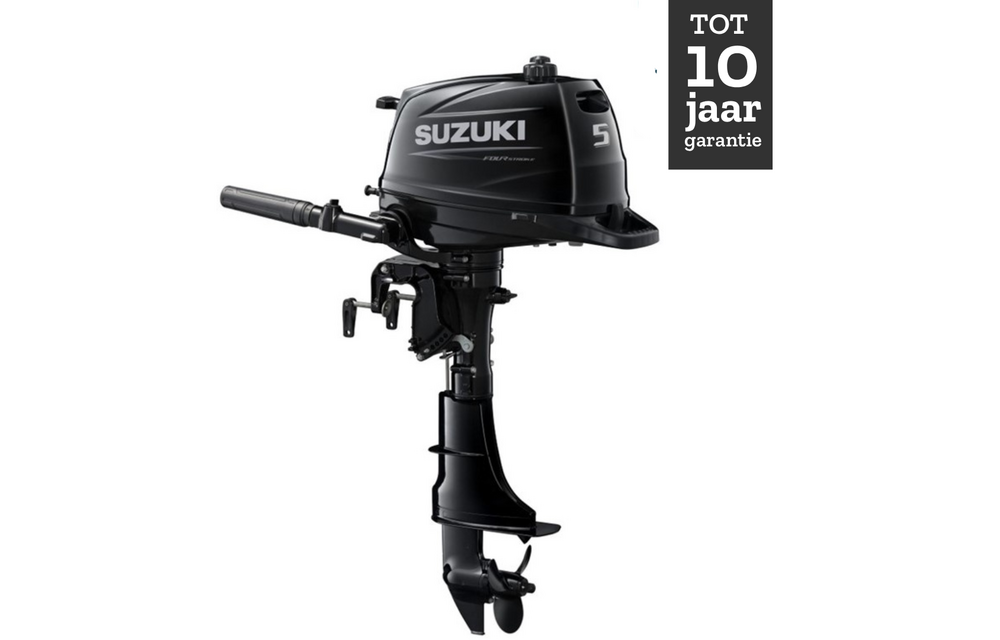 Suzuki buitenboordmotor 5pk - DF5A - Langstaart - Zwart