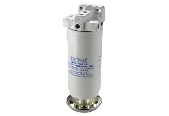 VETUS Brandstoffilter/ waterafscheider, enkel, 10 micron, max. 800l/h