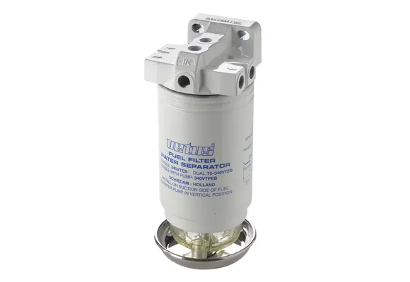 VETUS Brandstoffilter/ waterafscheider, enkel, 10 micron, max. 620l/h