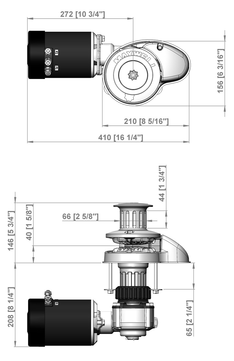 VETUS MAXWELL RC8-8 12V kaapstander - Capstan