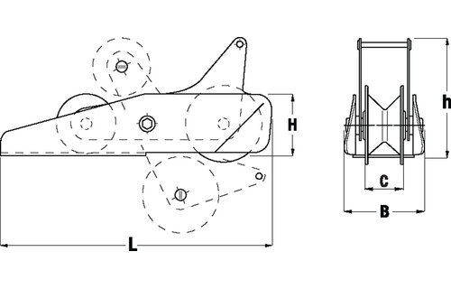 VETUS MAXWELL scharnierende boegrol type