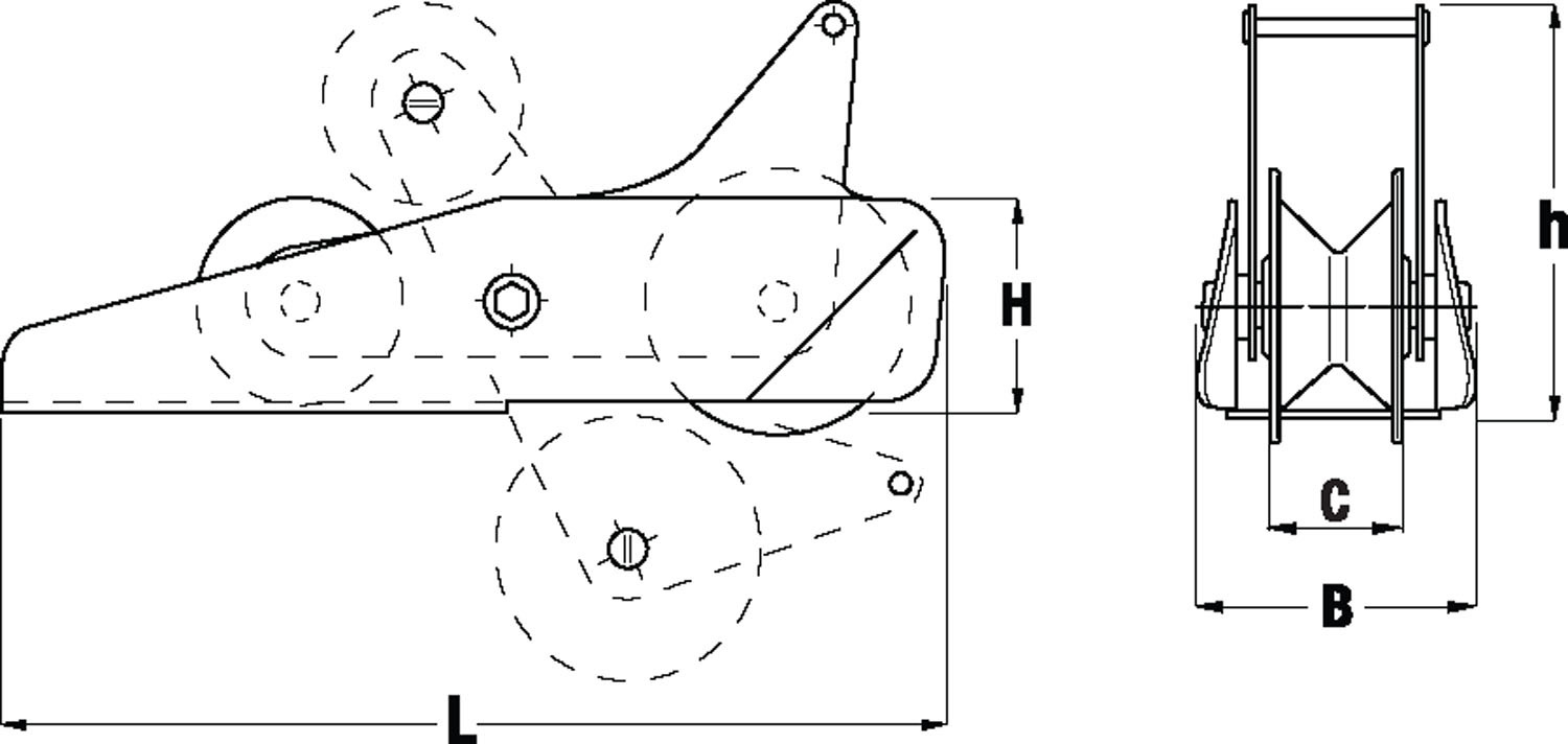 VETUS MAXWELL scharnierende boegrol type