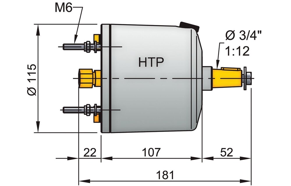 VETUS Stuurpomp HTP42 voor 10mm leiding
