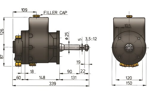 VETUS 89Cc heavy duty helmpump