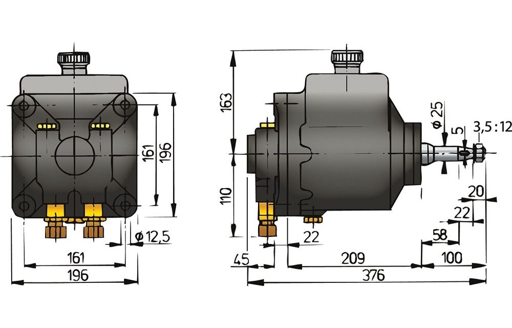 VETUS 151Cc heavy duty helmpump