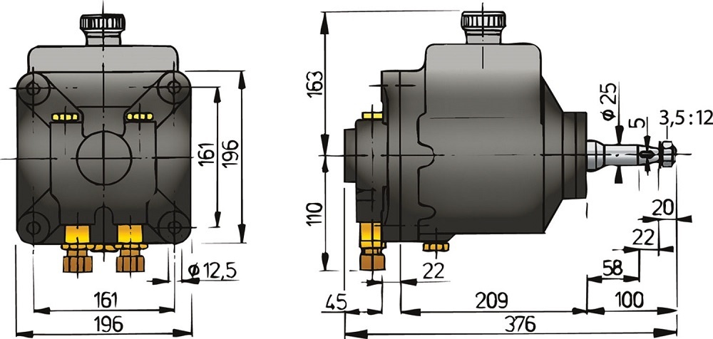 VETUS 151Cc heavy duty helmpump