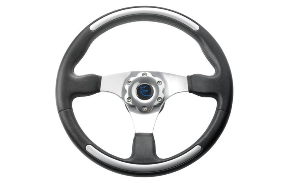 VETUS Driespaaks sportstuur, 35 cm, zwart met aluminium