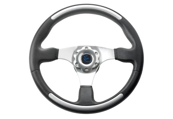 VETUS Driespaaks sportstuur, 35 cm, zwart met aluminium