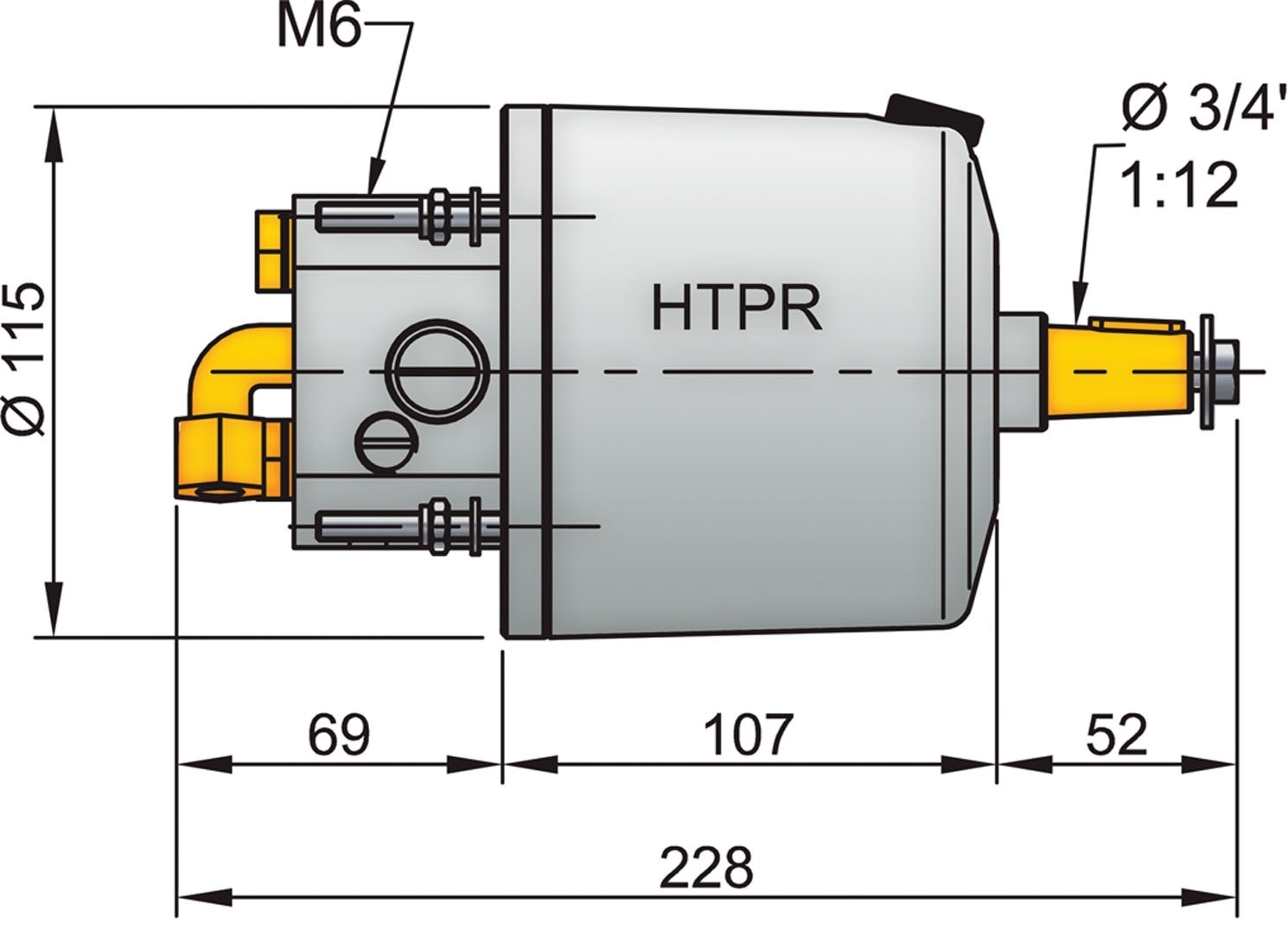 VETUS Stuurpomp HTP20 voor 10mm leiding