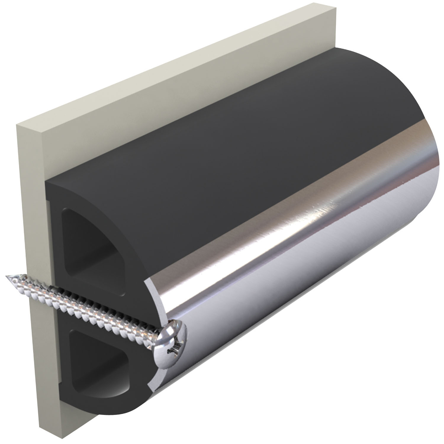 VETUS Mtr. Stootlijst type HARO5S, antraciet signaal zwart lengte mtr
