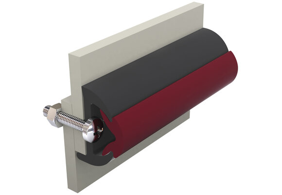 VETUS Mtr. Stootlijst type POLY antraciet, POLY30 signaal zwart (min. lengte 20 meter