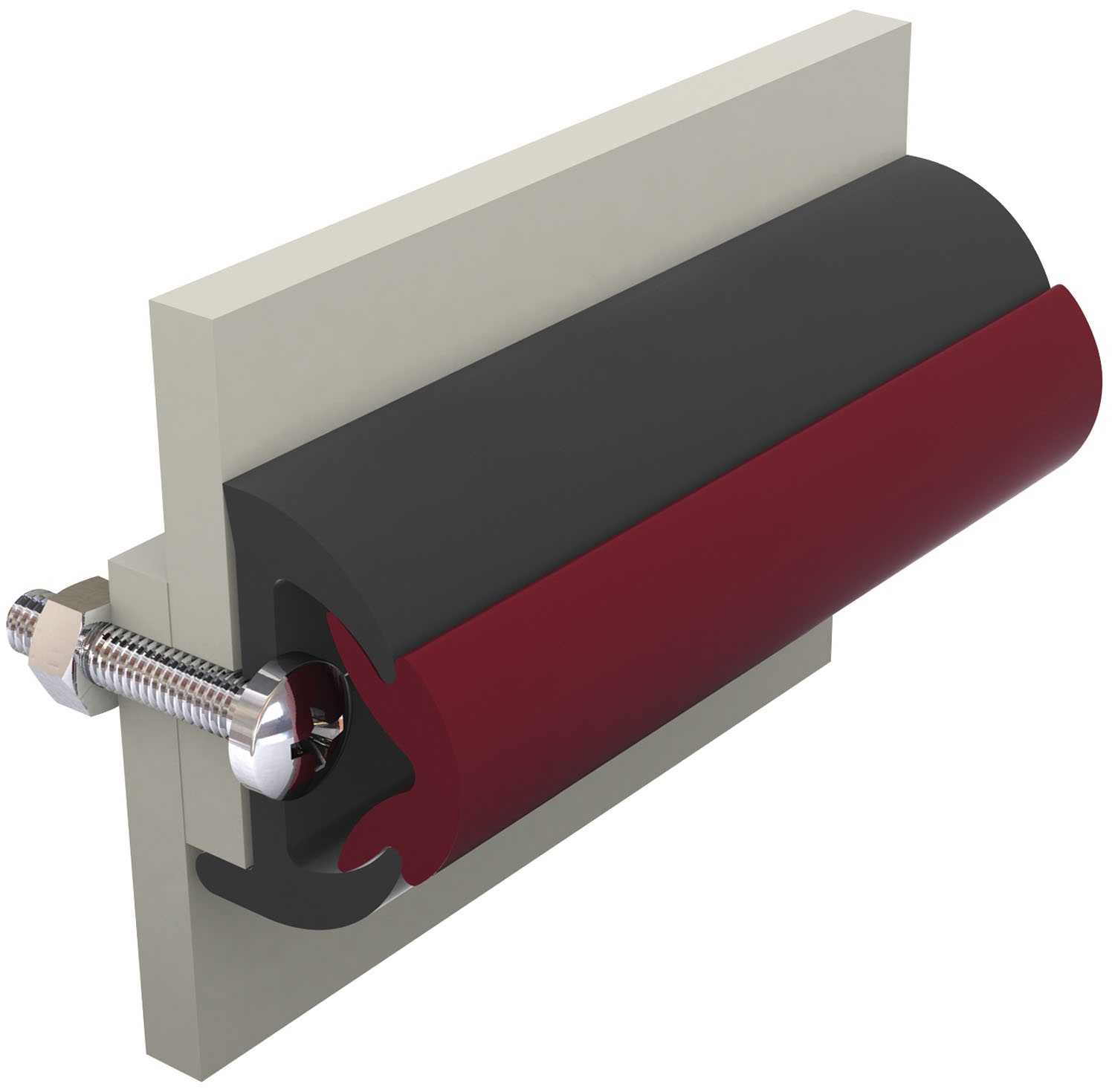 VETUS Mtr. Stootlijst type POLY antraciet, POLY30 signaal zwart (min. lengte 20 meter
