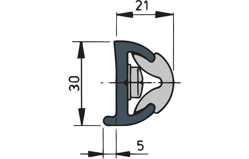 VETUS Mtr. Stootlijst type POLY