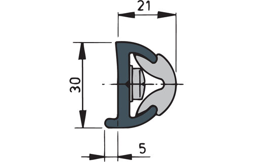 VETUS Mtr. Stootlijst type POLY