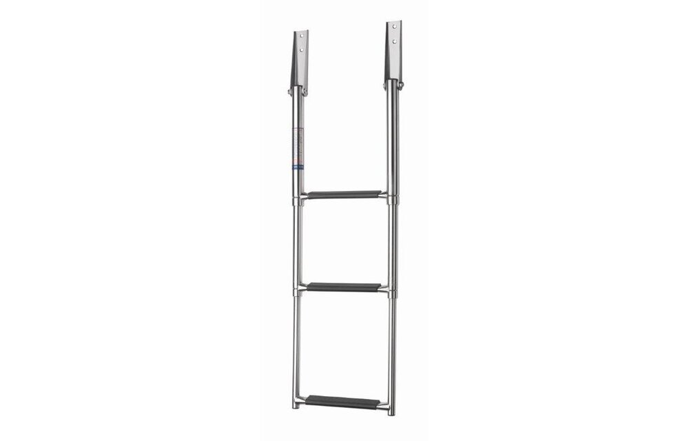 VETUS Zwemladder, SS316, 3 trede met synthetiche grips, telescopic transom mounted