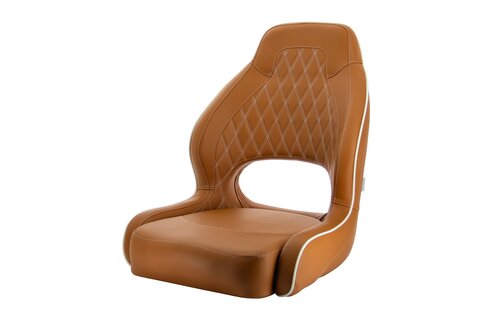 VETUS Stoel "Driver", skai oranje bruin (cognac),