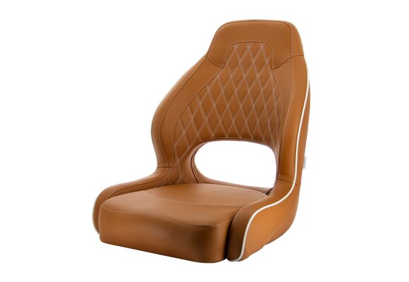 VETUS Stoel "Driver", skai oranje bruin (cognac),