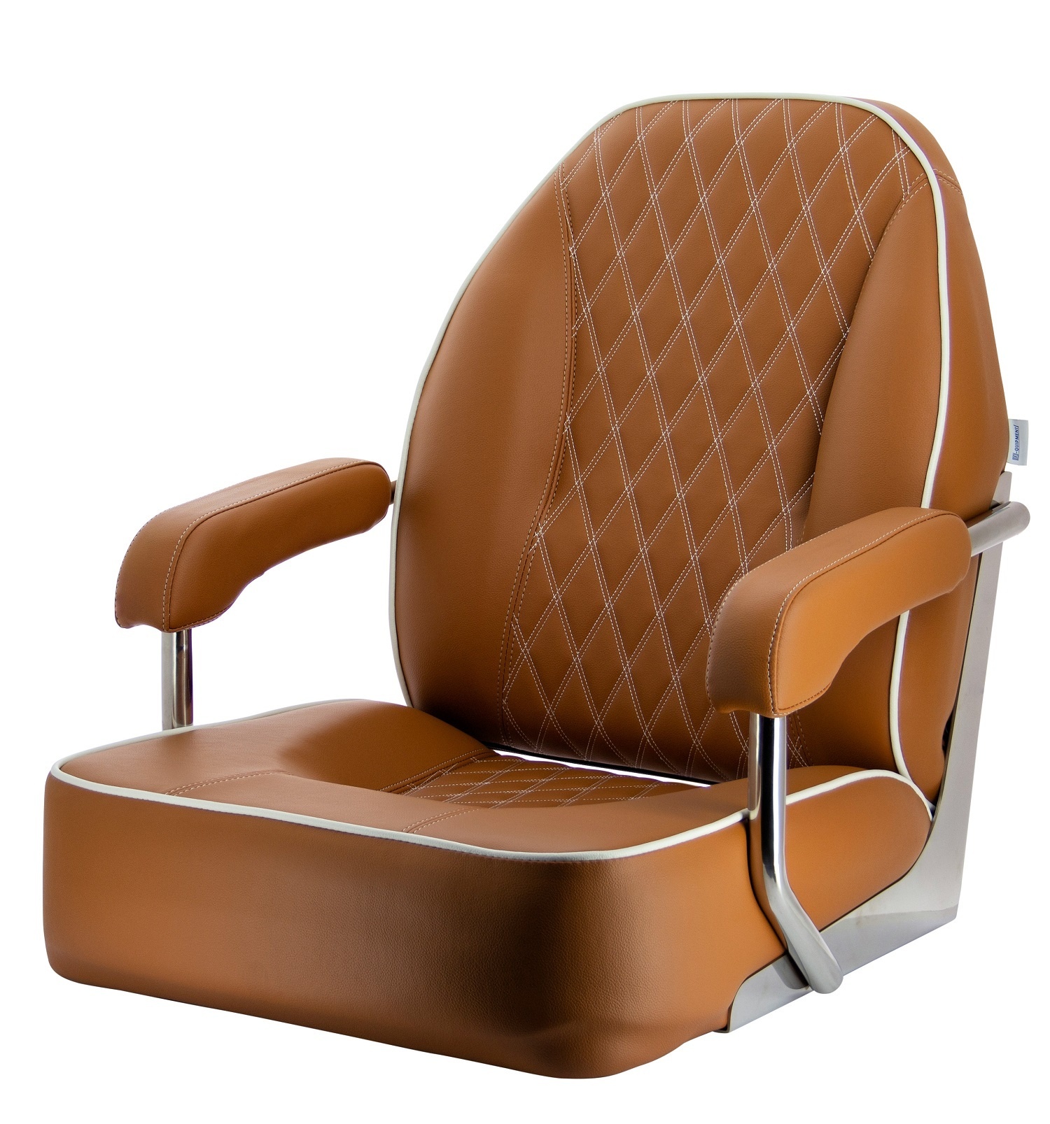VETUS Stoel "Master", skai oranje bruin (cognac),