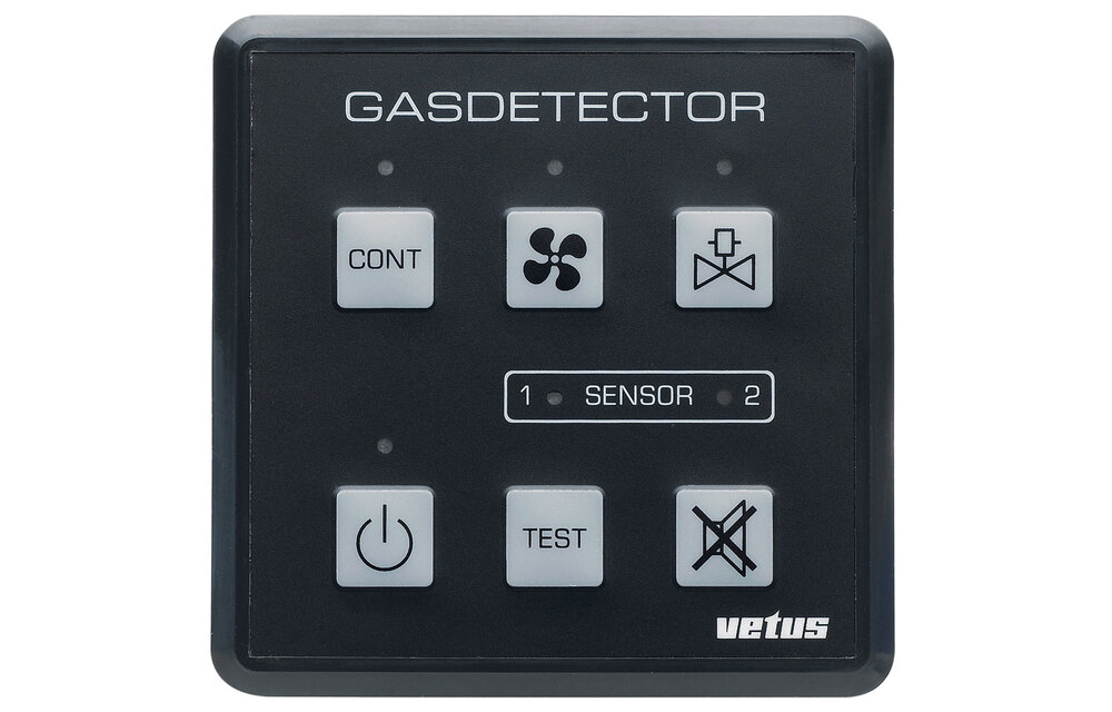 VETUS Gas/koolmonoxide detector 12/24 Volt, incl. sensor