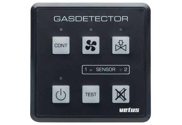 VETUS Gas/koolmonoxide detector 12/24 Volt, incl. sensor