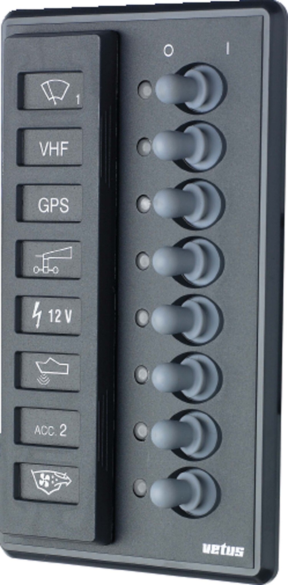VETUS Schakelpaneel type P8F voor 8 zekeringen, 12/24 Volt