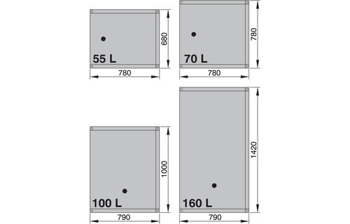 VETUS Flexibele vuilwatertank