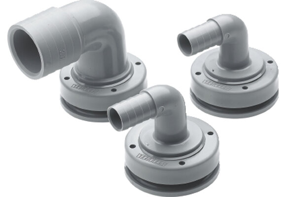 VETUS Slangaansluiting haaks t.b.v. flexibele tanks
