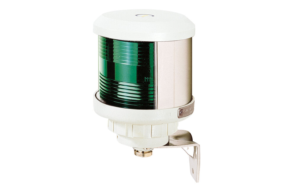VETUS Stuurboordlantaarn, zijmontage, witte behuizing 12 of 24 Volt 25 Wat