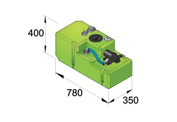 VETUS Watertank - Watertanksysteem 61 l