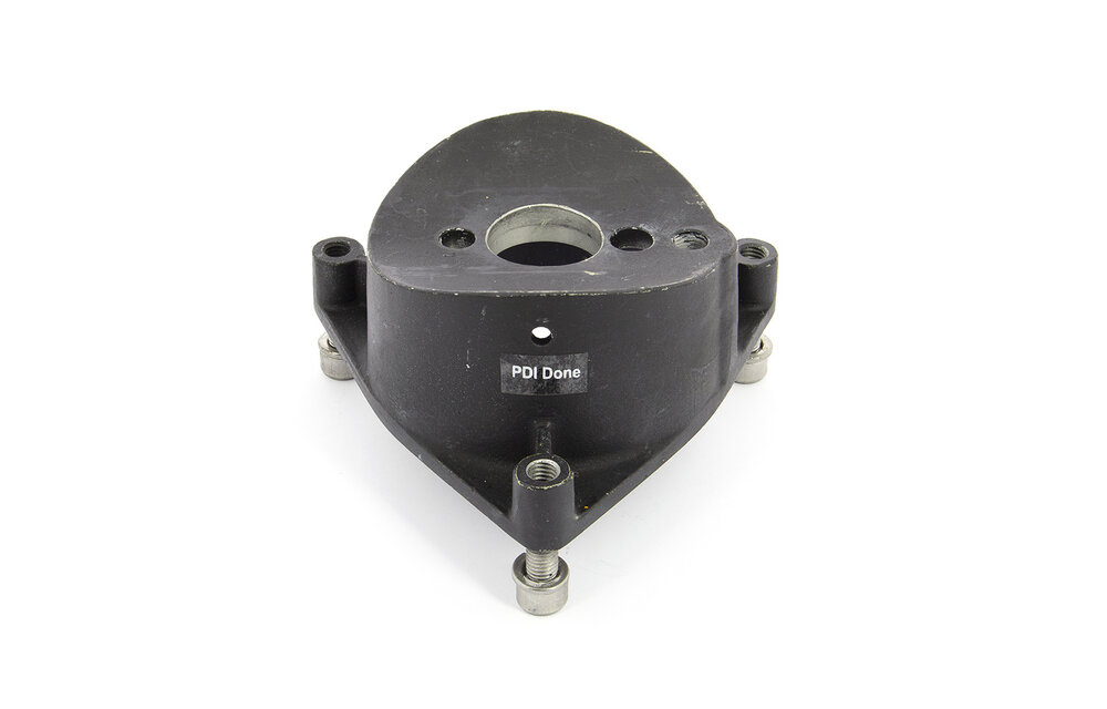 VETUS Tussenflens BOW35 aluminium, zwart RAL9005