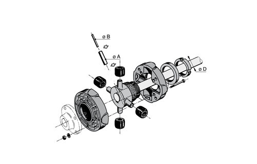 VETUS Flexibele koppeling, type 6