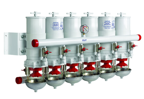 VETUS Water sep/dies filter max 3600l/h CE 6 in line