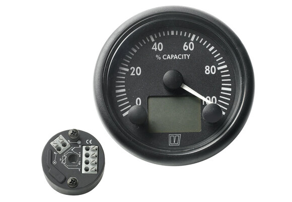 VETUS Batterij monitor, 12/24 Volt, incl. 200 Ampère shunt, zwart