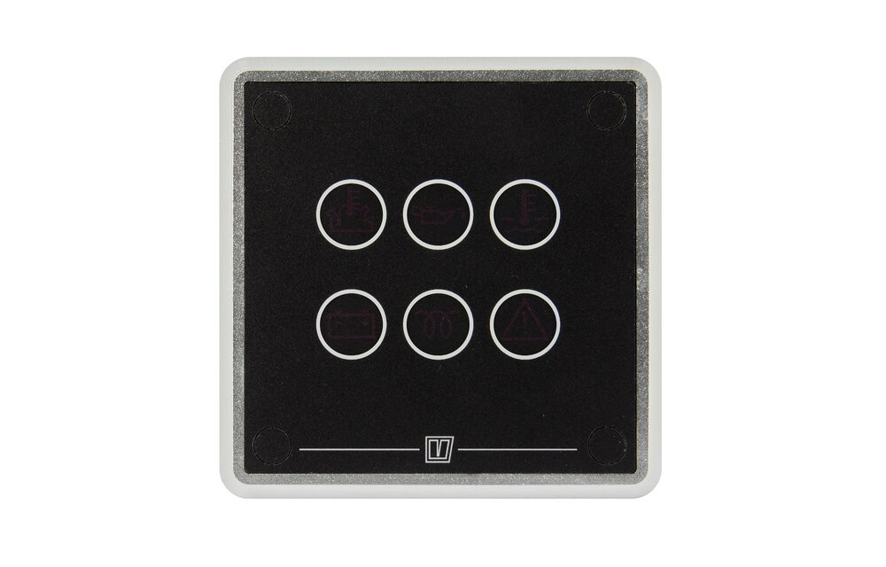 VETUS Alu controle paneel 12v, zwart