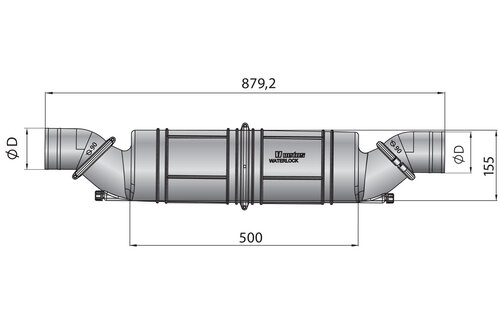 VETUS Waterlock / geluiddemper
