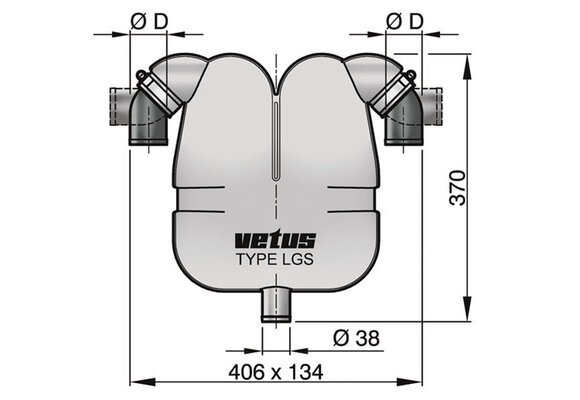 VETUS Gas/waterscheider
