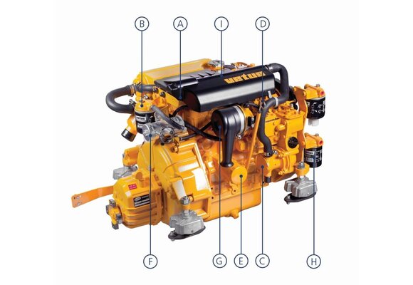 VETUS 42 Pk M4.45 Scheepsdieselmotor