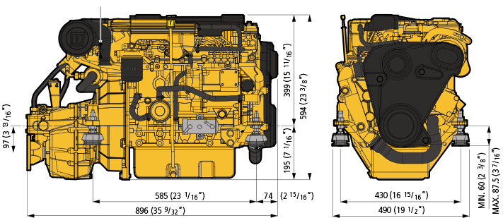 VETUS 52 Pk M4.56 Scheepsdieselmotor