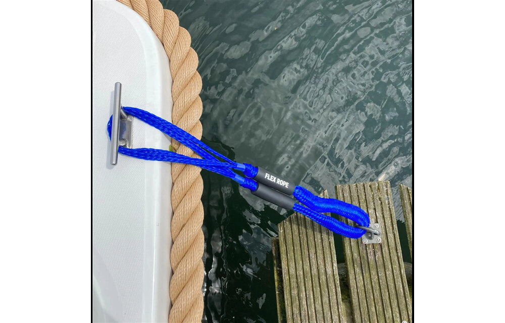 Flex rope Nautic Blauw met Wit